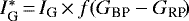 $I_{\textrm{G}}^{\ast}\,{=}\,{I_{\textrm{G}}}\,{\times}\, f({G_{\textrm{BP}}-G_{\textrm{RP}}}\!)$