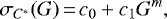\begin{equation*} \sigma_{C^{\ast}}(G)\,{=}\,c_0 + c_1G^m,\end{equation*}
