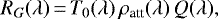 \begin{equation*}R_{G}(\lambda)\,{=}\,T_0(\lambda)\, \rho_{\textrm{att}}(\lambda) \,Q(\lambda), \end{equation*}