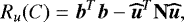 \begin{equation*} R_u(C)= \bm{b}^T \bm{b} - \bm{\widehat{u}}^T \textbf{N} \bm{\widehat{u}}, \end{equation*}