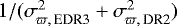 $1/(\sigma_{\!\varpi,\,\textrm{EDR3}}^2+\sigma_{\!\varpi,\,\textrm{DR2}}^2)$