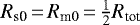 $R_{\textrm{s0}}\,{=}\,R_{\textrm{m}0}\,{=}\,\frac{1}{2}R_{\textrm{tot}}$