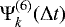 $\smash{\Psi^{(6)}_k(\Delta t)}$