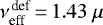 $\nu_{\textrm{eff}}^{\textrm{\,def}}\,{=}\,1.43~\mu$