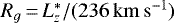 $R_g\,{=}\,{L_z^*}/(236{\,\mathrm{km\,s^{-1}}})$