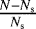 $\frac{N-N_{\textrm{s}}}{N_{\textrm{s}}}$