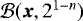 ${\cal B}({\bm x}, 2^{1-n})$