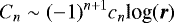\begin{equation*}C_n \sim (-1)^{n+1}c_n\textrm{log}({\bm r}) \end{equation*}