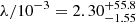 $ \lambda/10^{-3}=2.30^{+55.8}_{-1.55} $