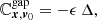 $$ \begin{aligned} \mathbb{C} _{{{\boldsymbol{x}},{\boldsymbol{v}}}_0}^\mathrm{gap} = - \epsilon \, \mathbf \Delta , \end{aligned} $$