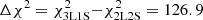 $ \Delta\chi^2=\chi^2_{\rm 3L1S}{-}\chi^2_{\rm 2L2S}=126.9 $