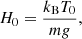 $$ \begin{aligned} H_0 = \frac{k_{\rm B} T_0}{m g}, \end{aligned} $$