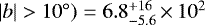 $|b| > 10^{\circ}) =6.8_{-5.6}^{+16}\,{\times}\, 10^2$