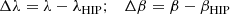 $$ \begin{aligned} \Delta \lambda = \lambda -\lambda _\mathrm{HIP} ;\quad \Delta \beta =\beta -\beta _\mathrm{HIP} \end{aligned} $$