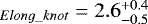 $_{Elong\_knot}=2.6^{&#x002B;0.4}_{-0.5}$