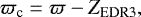 \begin{equation*} {{\ensuremath{\varpi_{\textrm{c}}}}} = \varpi - {{\ensuremath{Z_{\textrm{EDR3}}}}},\end{equation*}