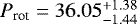 $P_{\textrm{rot}}=36.05^{+1.38}_{-1.44}$