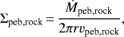 \begin{equation*}\Sigma_{\textrm{peb,rock}}\,{=}\,\frac{\dot{M}_{\textrm{peb,rock}} } {2 \pi r v_{\textrm{peb,rock}}},\end{equation*}