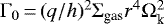 ${ \Gamma_0\,{=}\,(q/h)^2\Sigma_{\text{gas}} r^4 \Omega_{\textrm{k}}^2}$