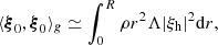 $$ \begin{aligned}&\langle \boldsymbol{\xi }_0,\boldsymbol{\xi }_0 \rangle _{g} \simeq \int _0^R \rho r^2 \Lambda |\xi _{\rm h}|^2 \mathrm{d}r, \end{aligned} $$