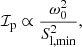 $$ \begin{aligned} {\mathcal{I} }_{\rm p} \propto \frac{\omega _0^2}{S_{\rm l,min}^2}, \end{aligned} $$