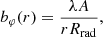 $$ \begin{aligned}&b_\varphi (r)=\frac{\lambda A}{r R_{\mathrm{rad} }}, \end{aligned} $$