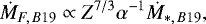 \begin{equation*} \dot{M}_{F,\,B19}\propto Z^{7/3}\alpha^{-1}\dot{M}_{*,\,B19}, \end{equation*}