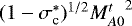 $(1 - \sigma_{\textrm{c}}^*)^{1/2} {M^t_{A0}}^2$