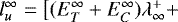 $l_u^{\infty} = \big[(E_T^{\infty}+E_C^{\infty}) \lambda^+_{\infty} +$