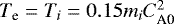 $T_{\textrm{e}}=T_i=0.15m_iC_{\textrm{A0}}^2$