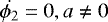 $\dot{\phi_2}= 0,a\neq0$
