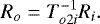 \begin{equation*} R_o = T_{o2i}^{-1} R_i.\end{equation*}