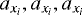 $a_{x_i},a_{x_i},a_{x_i}$