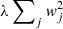 $ \lambda \sum\nolimits_j {\it w}_j^2 $