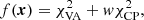 $$ \begin{aligned} f({\boldsymbol{x}})=\chi ^2_{\rm VA}+{ w}\chi ^2_{\rm CP}, \end{aligned} $$