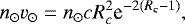 \begin{equation*} n_{\odot}v_{\odot} = n_{\odot}c R_{c}^{2} \textrm{e}^{-2 \left (R_{\textrm{c}} - 1 \right)}, \end{equation*}
