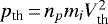 $p_{\textrm{th}}\,{=}\,n_p m_i V_{\textrm{th}}^2$