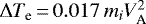 ${\Delta T_{\textrm{e}}\,{=}\,0.017\, m_i V_{\textrm{A}}^2}$