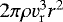$2\pi\rho v_{\mathrm{r}}^3r^2$