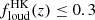 $ f_{\mathrm{loud}}^{\mathrm{HK}}(z)\le0.3 $