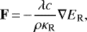 \begin{equation*}{\textbf{F}}\,{=}\,{-}\frac{\lambda c}{\rho\kappa_{\textrm{R}}}\nabla E_{\textrm{R}},\end{equation*}