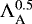 $\Lambda_{\textrm{A}}^{0.5}$