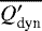 $\overline{Q'_{\text{dyn}}}$
