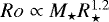 $Ro \propto M_{\star} R_{\star}^{1.2}$