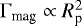 $\Gamma_{\text{mag}} \propto R_{\textrm{p}}^2$
