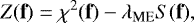 \begin{equation*} Z(\textbf{f}) = \chi^{2}(\textbf{f}) -\lambda_{\textrm{ME}} S(\textbf{f}), \end{equation*}