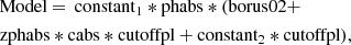 $$ \begin{aligned}&\mathrm{Model} =\,\mathrm{constant}_1*\mathrm{phabs}*(\mathrm{borus}02+&\nonumber \\&\mathrm{zphabs*cabs*cutoffpl+constant_2*cutoffpl}),&\end{aligned} $$