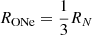 $ R_{\mathrm{ONe}} = \frac{1}{3} R_N $