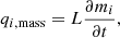 $$ \begin{aligned} q_{i,\mathrm{mass}} = L\frac{\partial m_i}{\partial t}, \end{aligned} $$