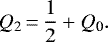 \begin{equation*}Q_{\textrm{2}}\,{=}\, \frac{1}{2}&#x002B;Q_{\textrm{0}}. \end{equation*}